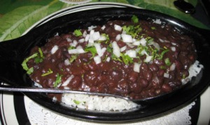 Vegan black beans and rice