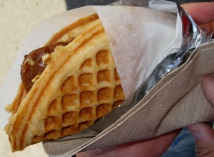 FlavourSpot vegan waffle and sausage