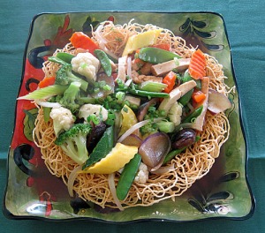 Fresh Mint Vegetable Chow Mein